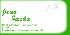 jeno haska business card